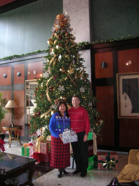 Anna & Roger In Front of the Tree